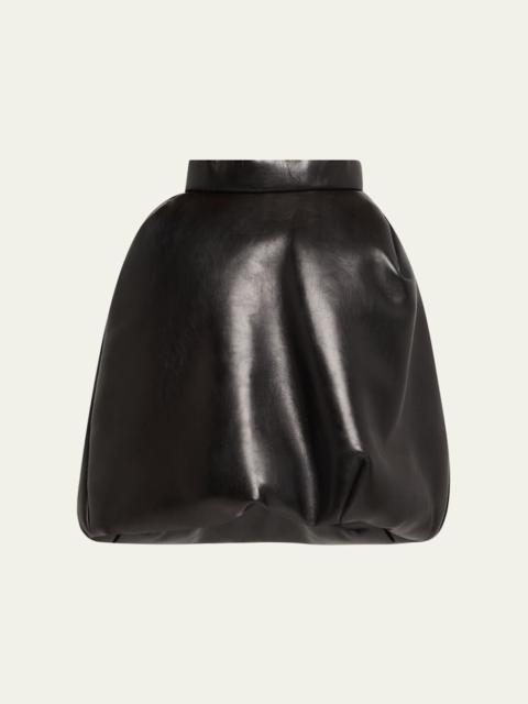 Leather Bubble Skirt