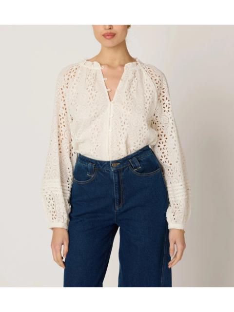 ALICIA BLOUSE | IVORY EYELET