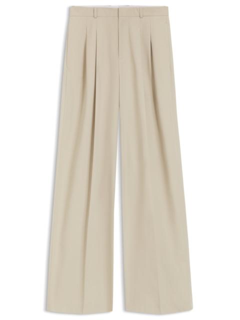 WIDE-LEG TROUSERS IN COTTON WITH STRETCH