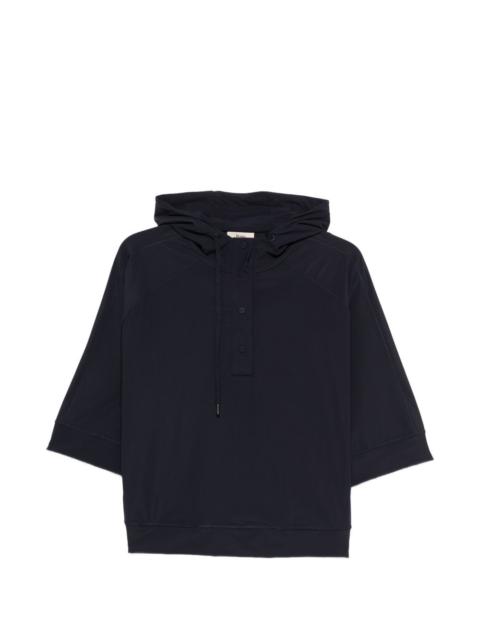button-fastening hoodie