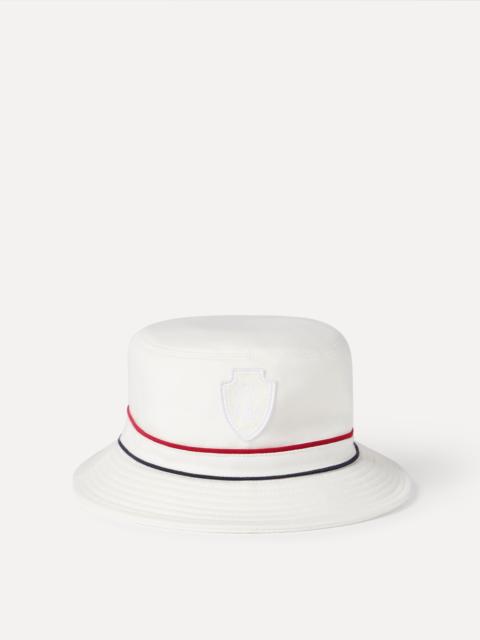 Techno cotton piqué bucket hat with logo