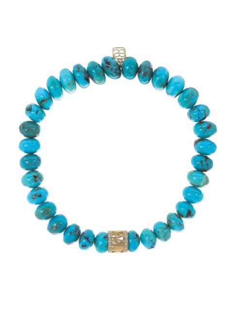 Lucky Rondelle Turquoise Bracelet