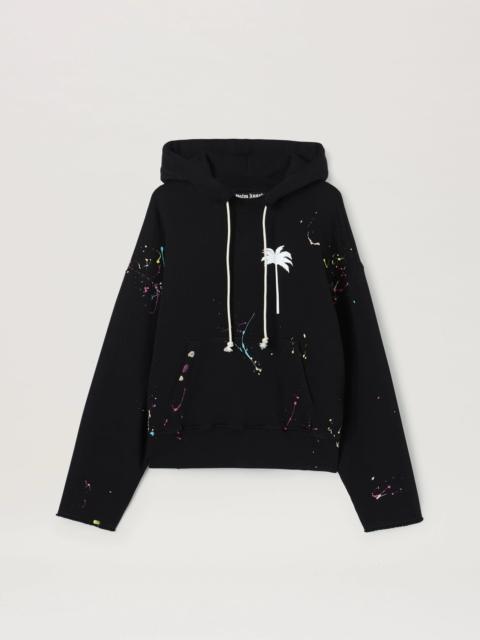 PAINTED PALM TREE HOODED SWEATSHIRT