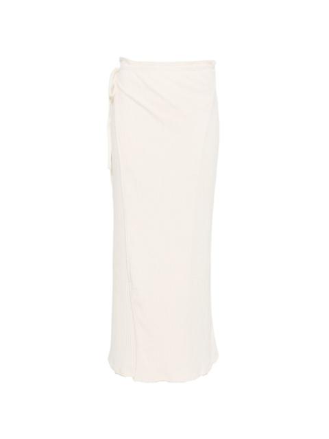 Brig ribbed maxi skirt