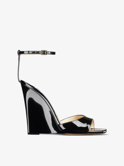 Brien 110
Black Patent Leather Wedge Sandals