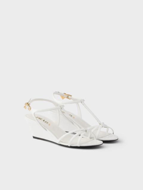 Patent leather sandals