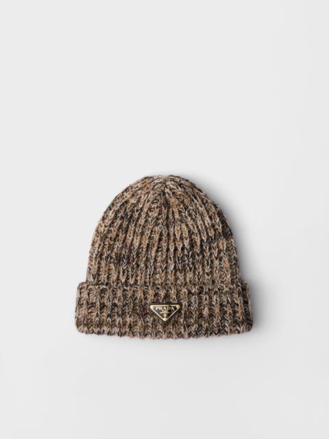 Mélange knit beanie