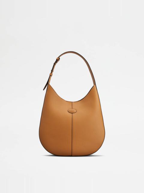 TOD'S DI BAG HOBO IN LEATHER SMALL - BROWN