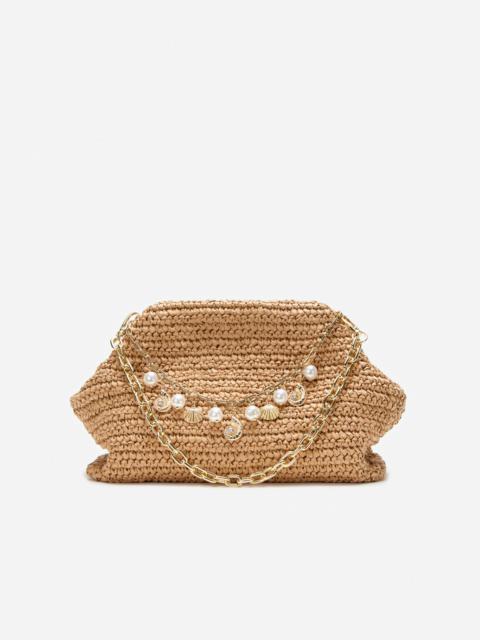 Raffia Charm Shoulder Bag