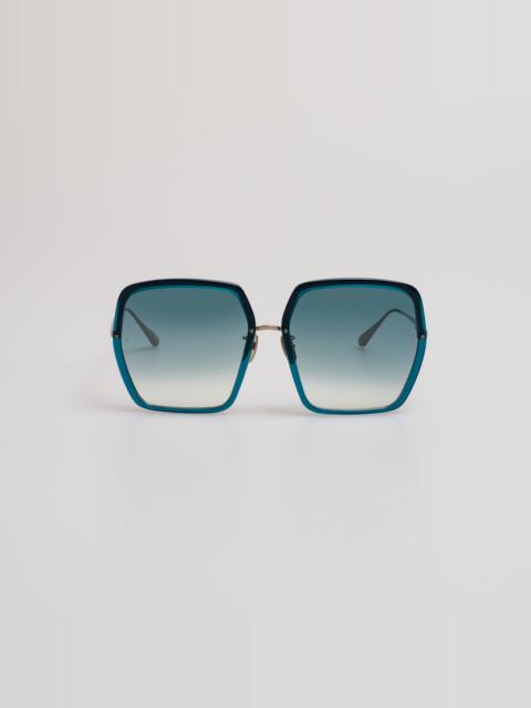 Syan Oversize Sunglasses in Aqua