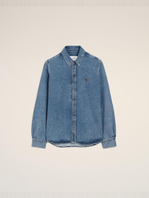 BLUE COTTON BUTTON DOWN AMI DE COEUR SHIRT