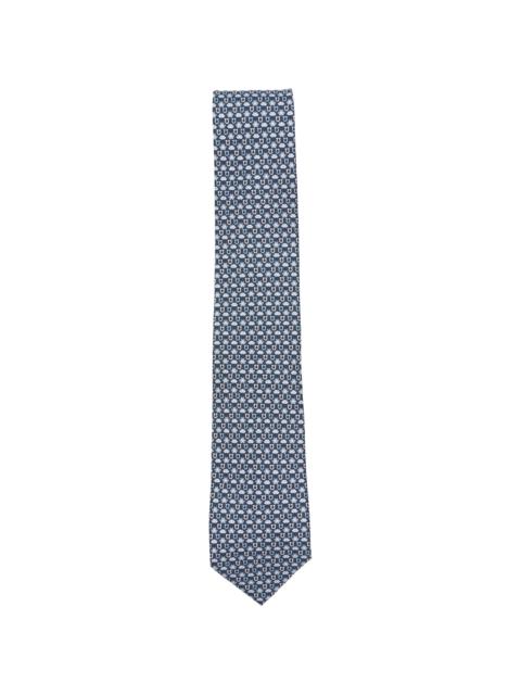 Ferragamo Gancini Floral-print Tie