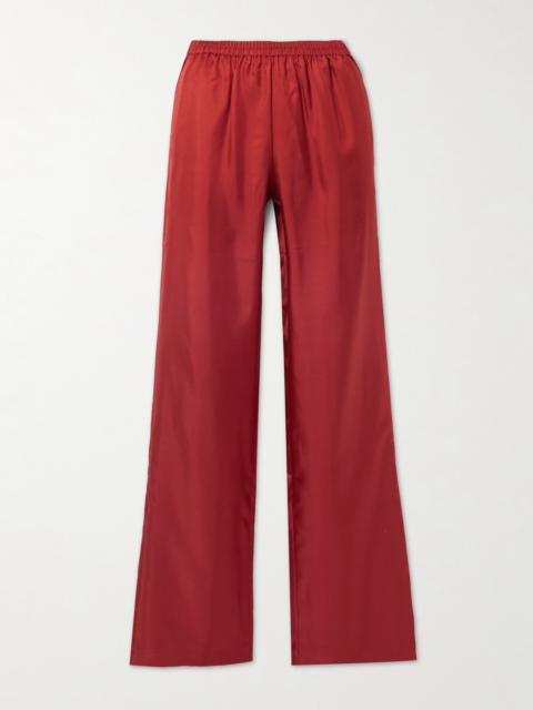 Alera Silk-twill Wide-leg Pants