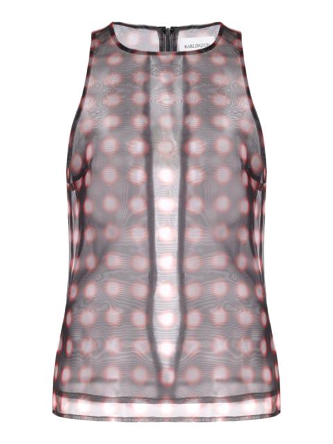 Tari Printed Organza Top red