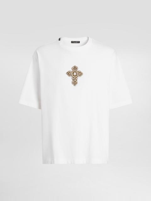 Cotton T-shirt with fine patch