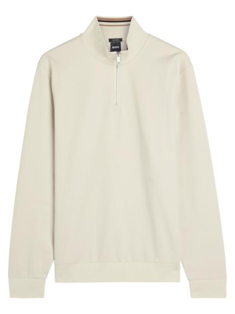 Boss Stimmann Half-zip Cotton-blend Sweatshirt