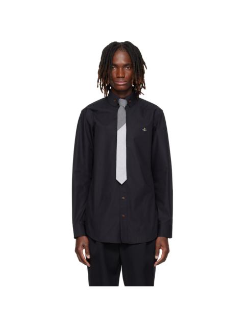 Black Two Button Krall Shirt