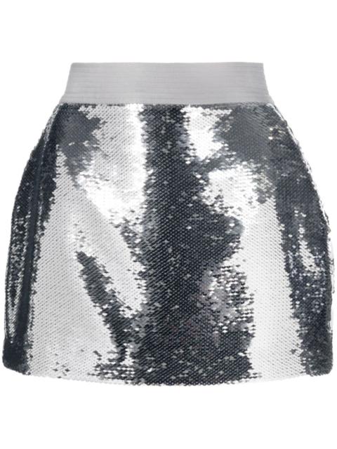 sequin-embellished mini skirt