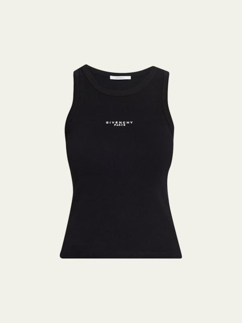 Logo Ribbed Tank Top