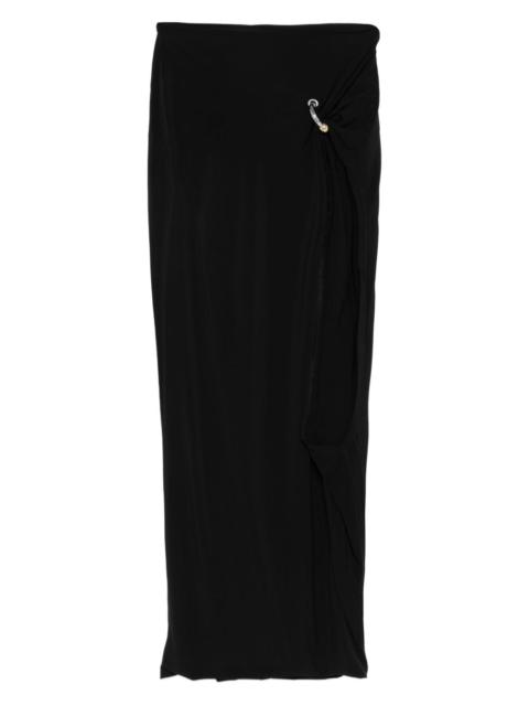 ring-detail side-split midi skirt