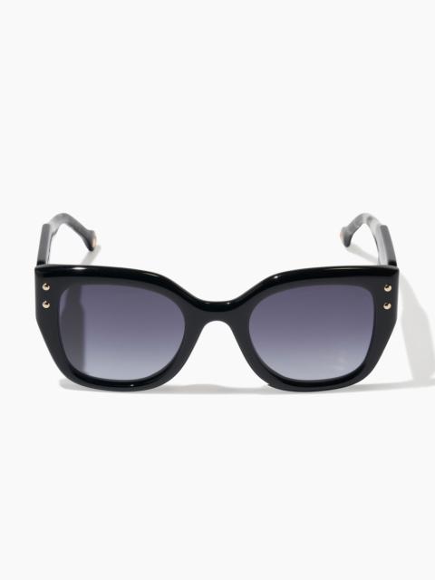 Square Frame Sunglasses with Tortoiseshell Temples