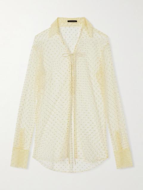 Merci Flocked Tulle Blouse