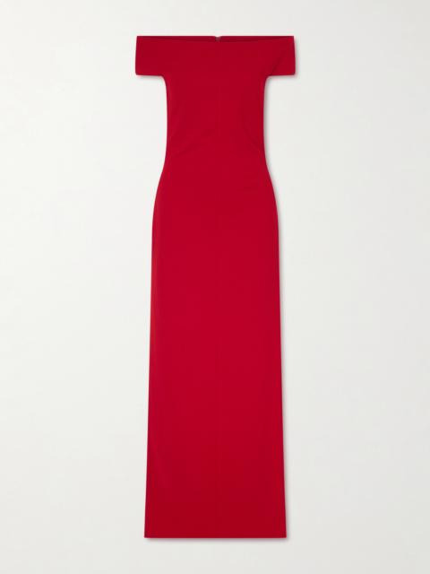 Kyra Off-the-shoulder Crepe Gown