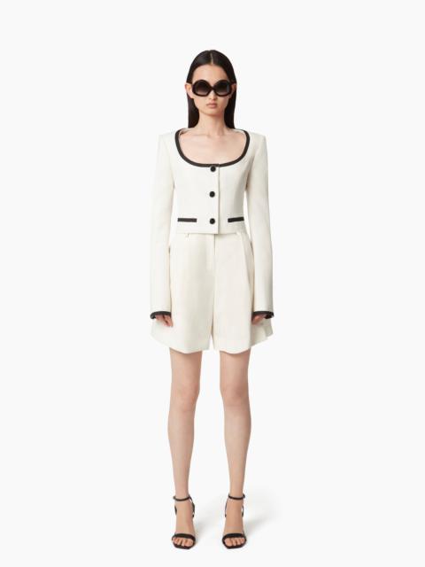 Short Jacket With Round Neckline