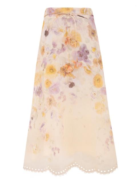 MEMENTO EMBROIDERED MIDI SKIRT