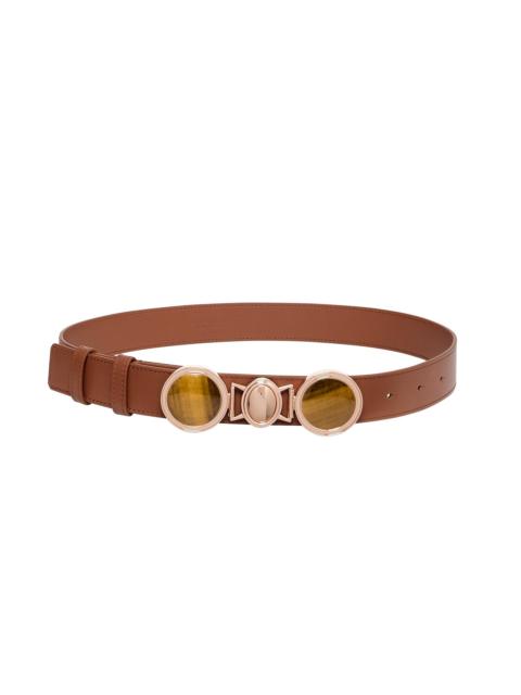 Grange Stone Belt in Cognac Leather