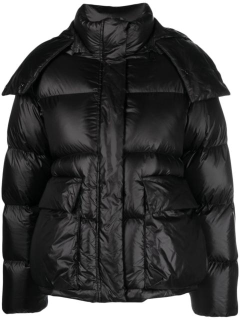 padded quilted hooded jacket