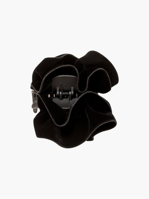 Velvet Ruffle Jaw Clip