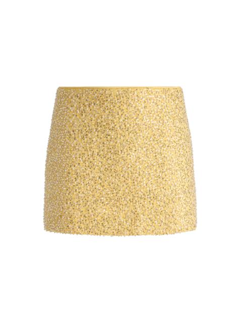 ECENIA EMBELLISHED TWEED MINI SKIRT