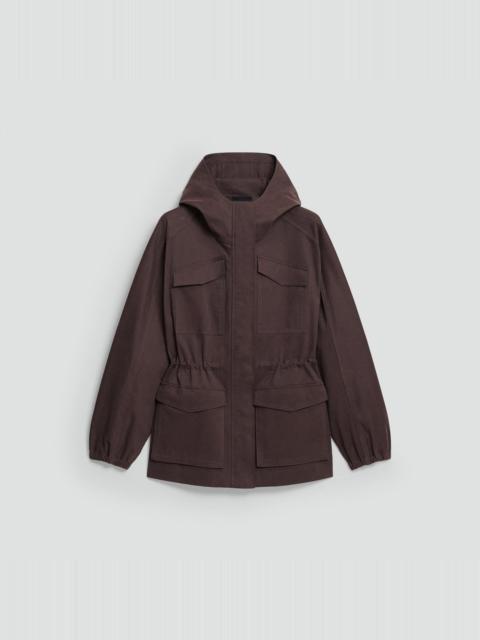 Cinched Windbreaker Jacket in Brushed Chino