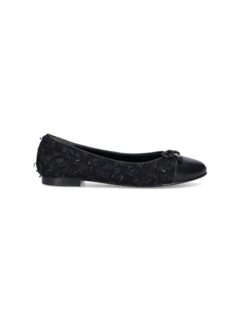 TWEED BALLET FLATS IN WOOL BLEND