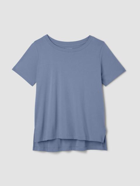 Organic Cotton Interlock Jewel Neck Sleep Tee