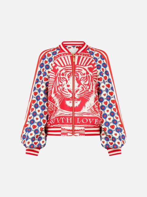 PANELLED SLEEVE BLOUSON BOMBER