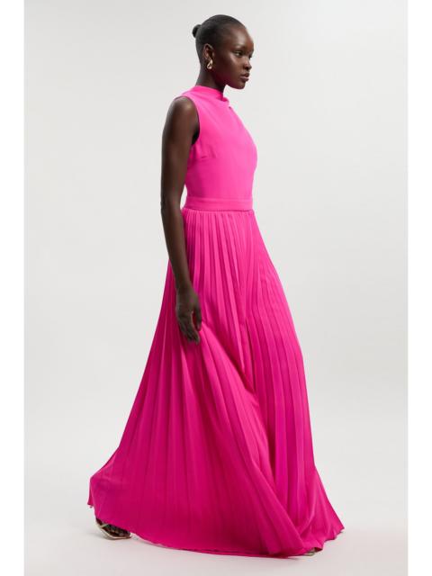 Soft Tailored Halter Neck Pleated Jumpsuit