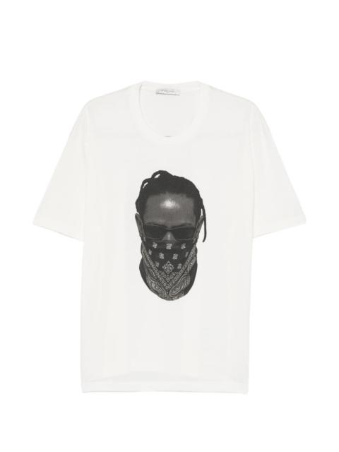 Mask-print T-shirt