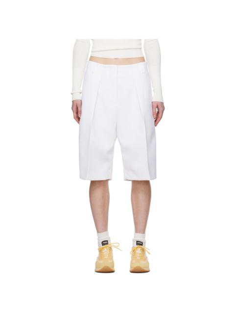 White Les Sculptures 'Le bermuda Ovalo' Shorts
