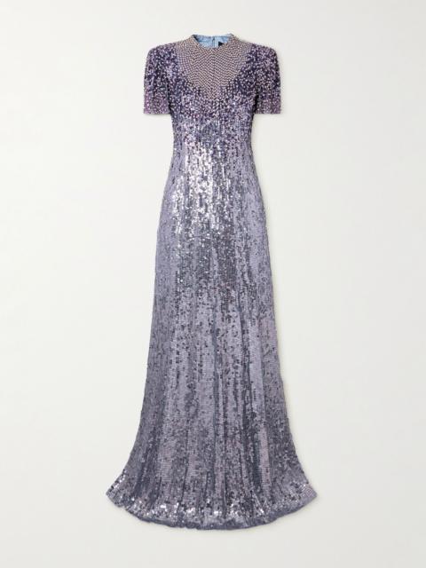 Jourdain embellished tulle gown Lilac