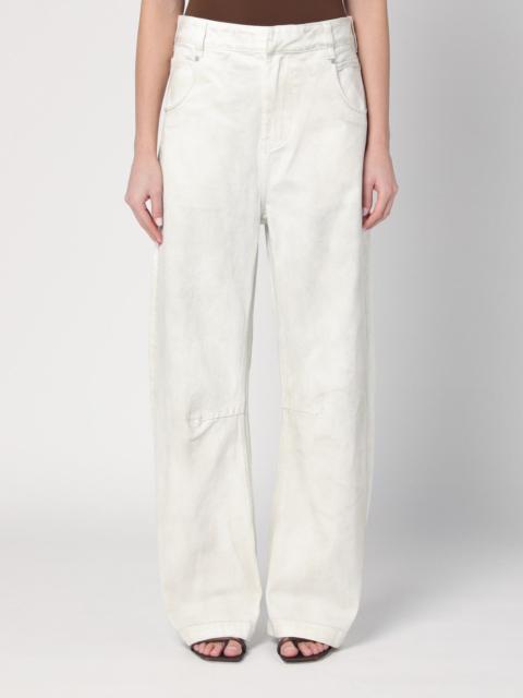 Ivory denim trousers