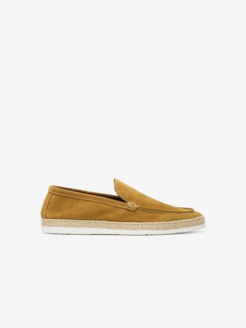 Ochre suede loafers