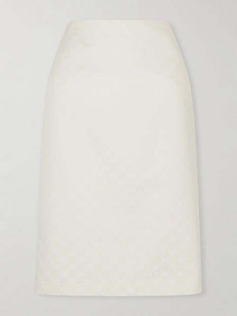 Jacquard-gabardine Midi Skirt