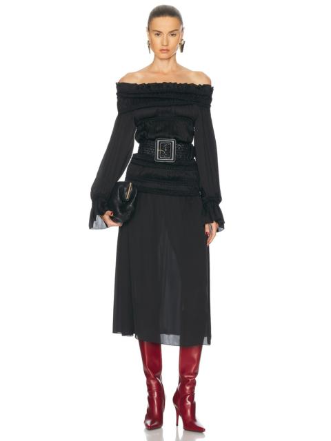 Off The Shoulder Midi Dress