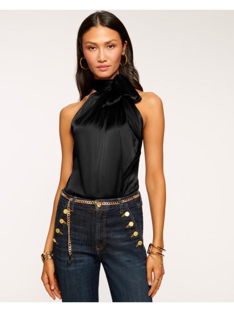 Lori Silk High Neck Tank Top