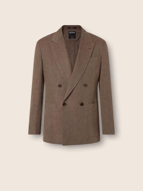 DARK TAUPE OASI LINO JACKET