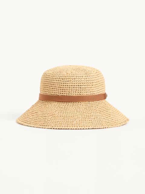 VLOGO SIGNATURE FOLDABLE STRAW BUCKET HAT