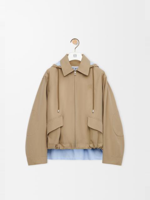 Hooded parka in cotton