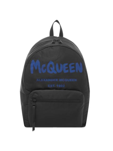 Alexander McQueen Graffitti Logo Backpack